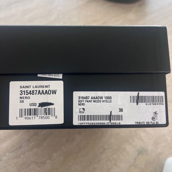 YSL Saint Laurent Black Mezzo Vitello Stiletto Heels (8) - Picture 8 of 9